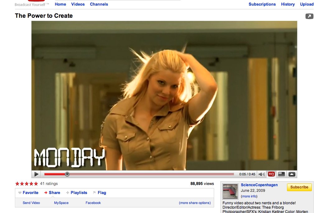 MILLIONER - Filmen 'The power to create', som er produceret til en konkurrence på Det Naturvidenskabelige Fakultet, er blevet set af over en million på internettet 