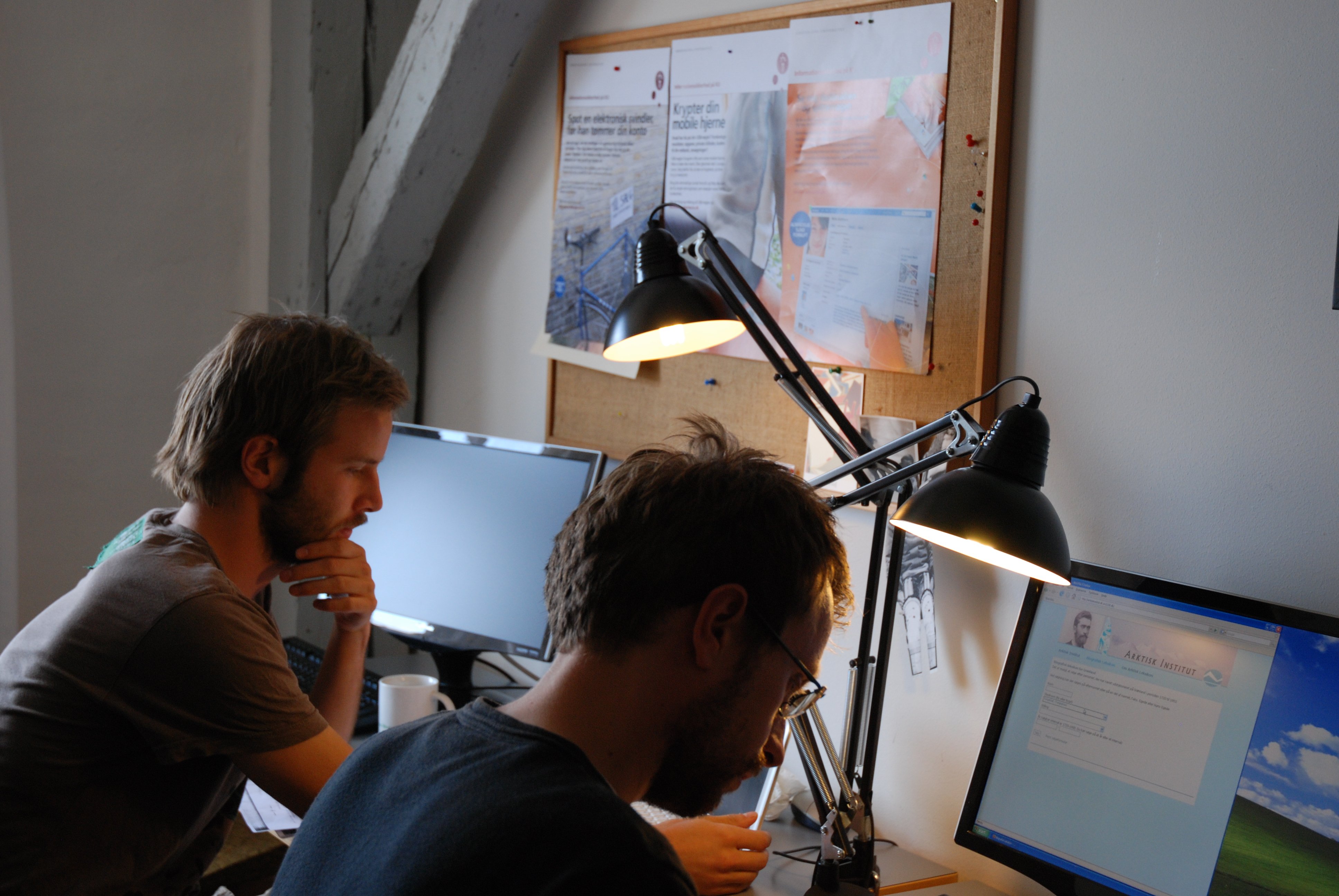 Eskimology students hard at work in the soon to be vacated premises in Christianshavn