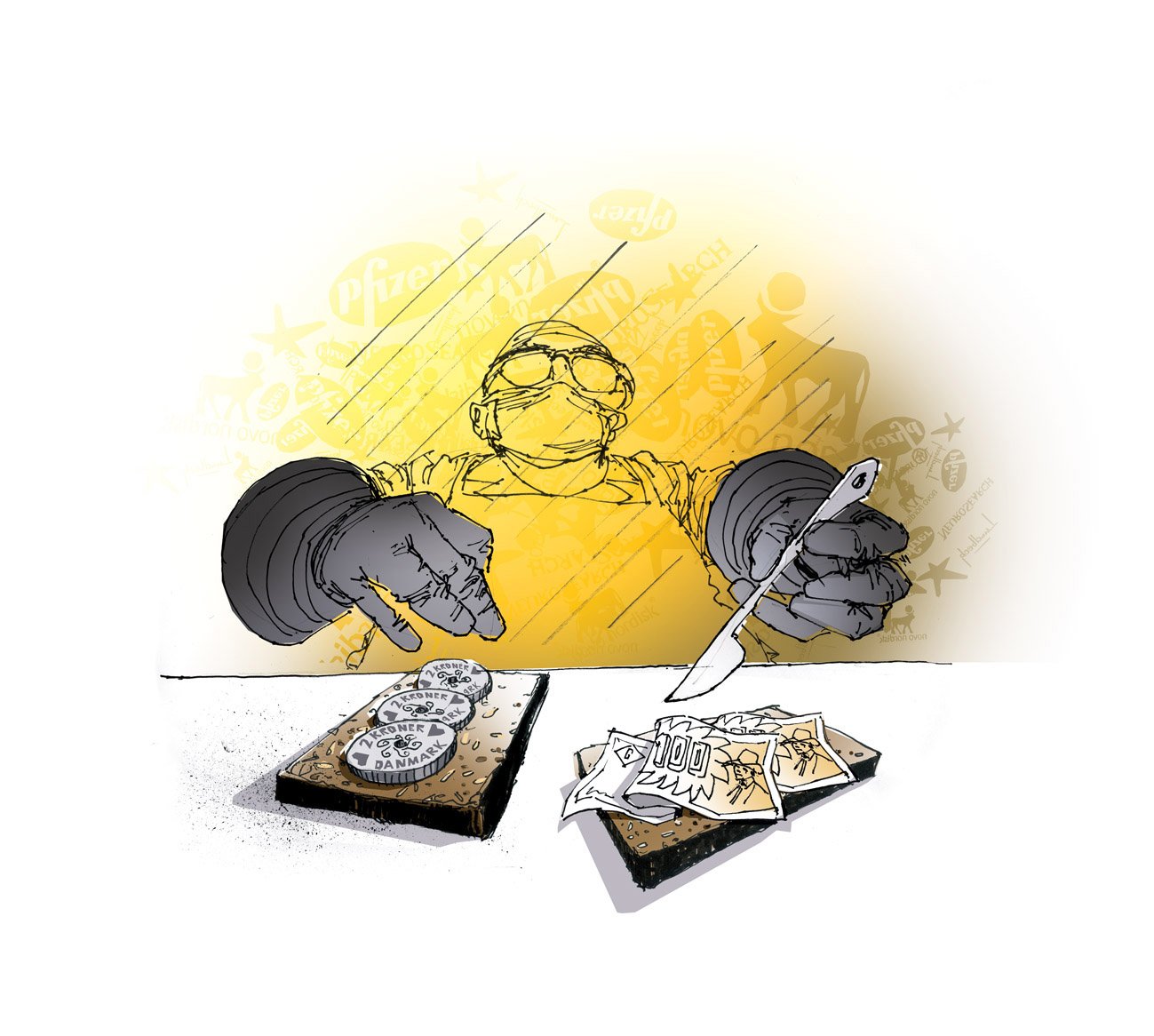 Medical students fed commercials through their textbooks