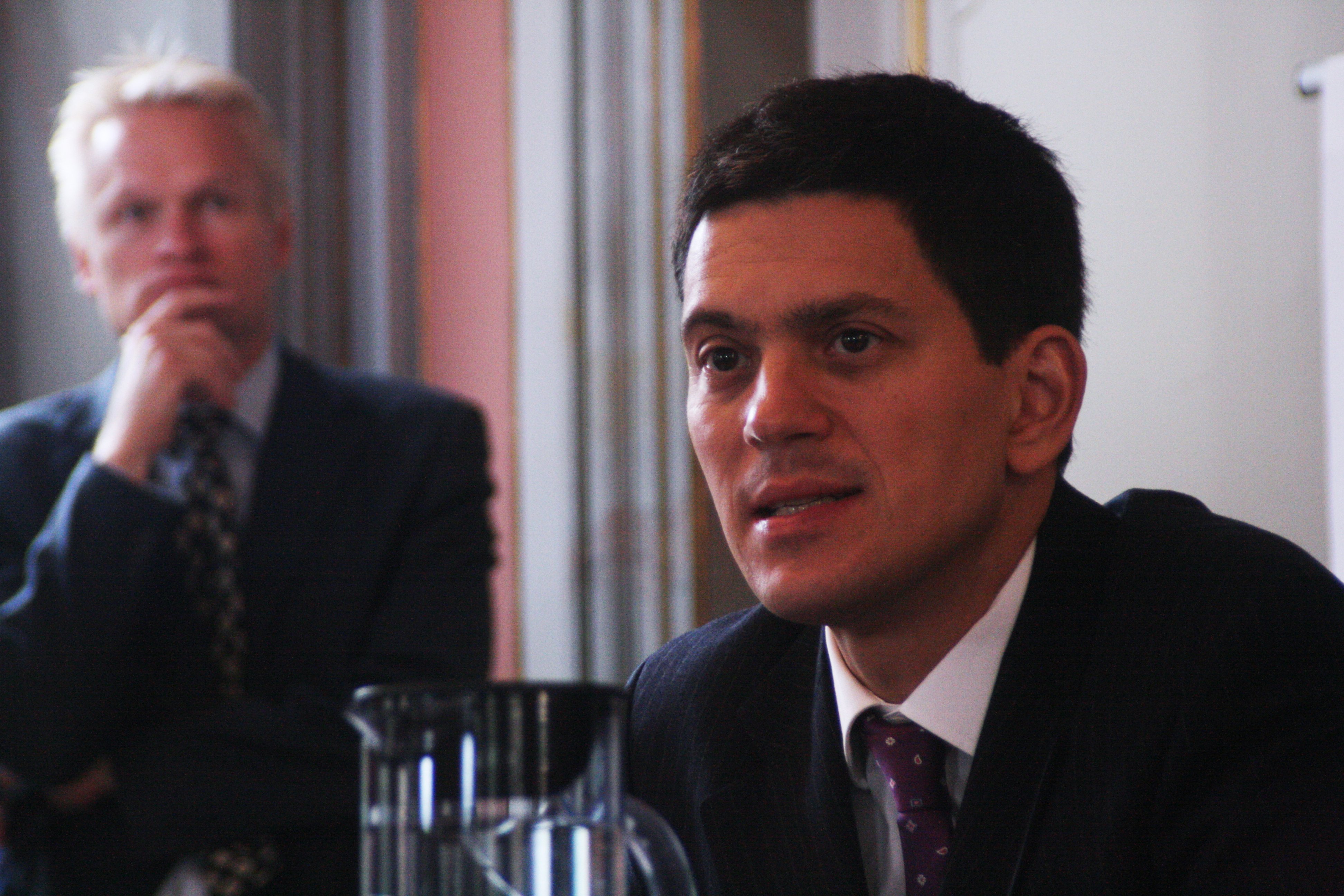 British Minister of Foreign Affairs David Miliband at the climate change event