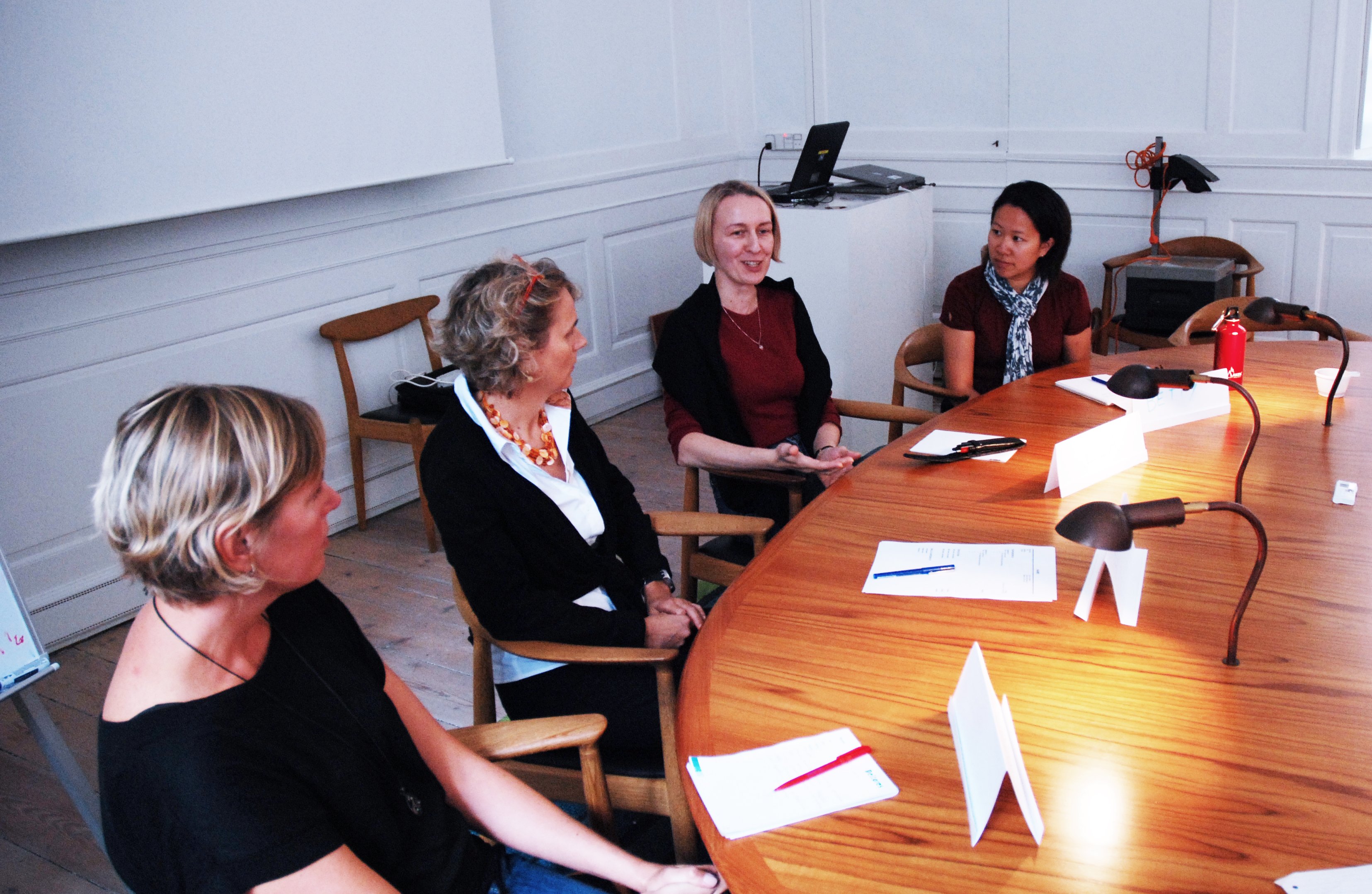 The spouse panel discusses what wives and husbands of international university staff can do