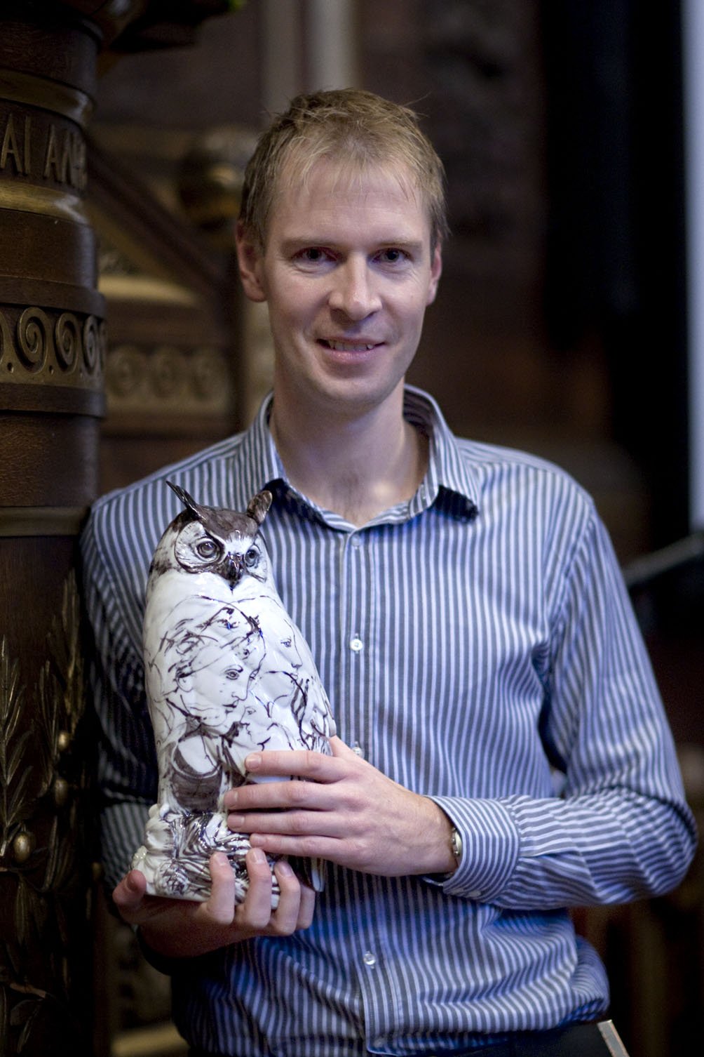 The owl is almost cooler than the DKK 25,000 prize money that comes with the Årets Harald award. Almost. 