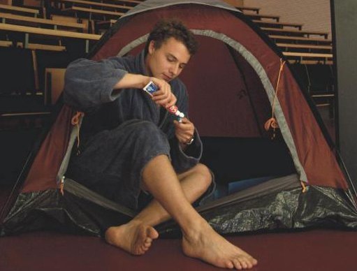 Students armed with tents are moving into the City Hall Square.