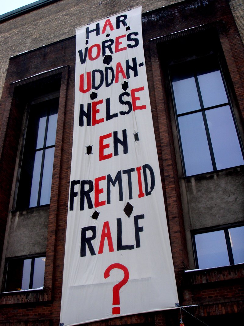 ANSVAR - De aktionerende studerende på Geocenter lægger ansvaret for deres problemer på rektor.