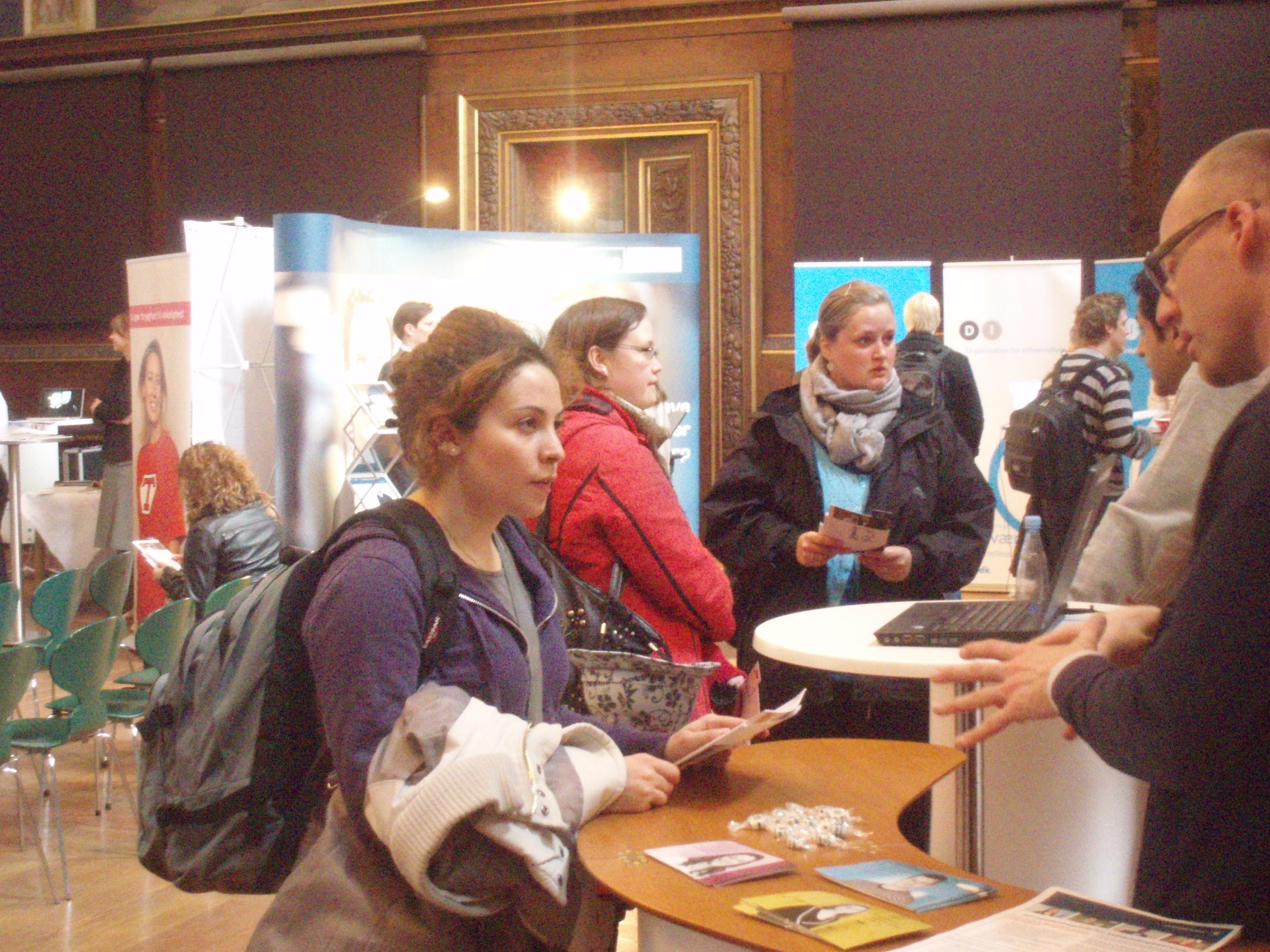 Chatting with company reps, students got inspired 