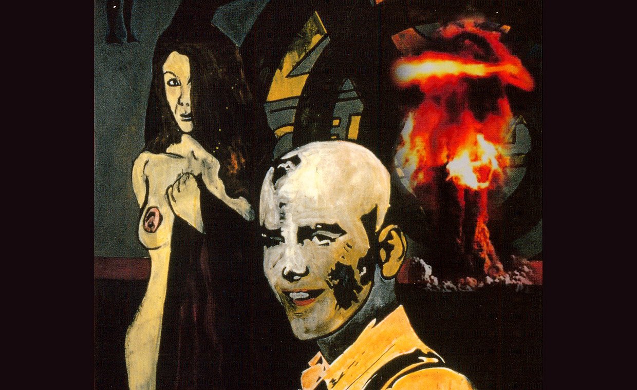 ILDKUGLER OG NIHILISME - Forsiden til Jan Sonnergaards bog: 'Om atomkrigens betydning for Vilhelm Funks ungdom'.