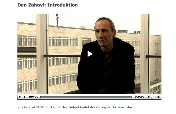 SELVSØGER - Filosofiprofessor Dan Zahavi giver en kort introduktion til den storstilede søgen efter selvet, der foregår på KUA i disse år. Følg selv med på nettet.