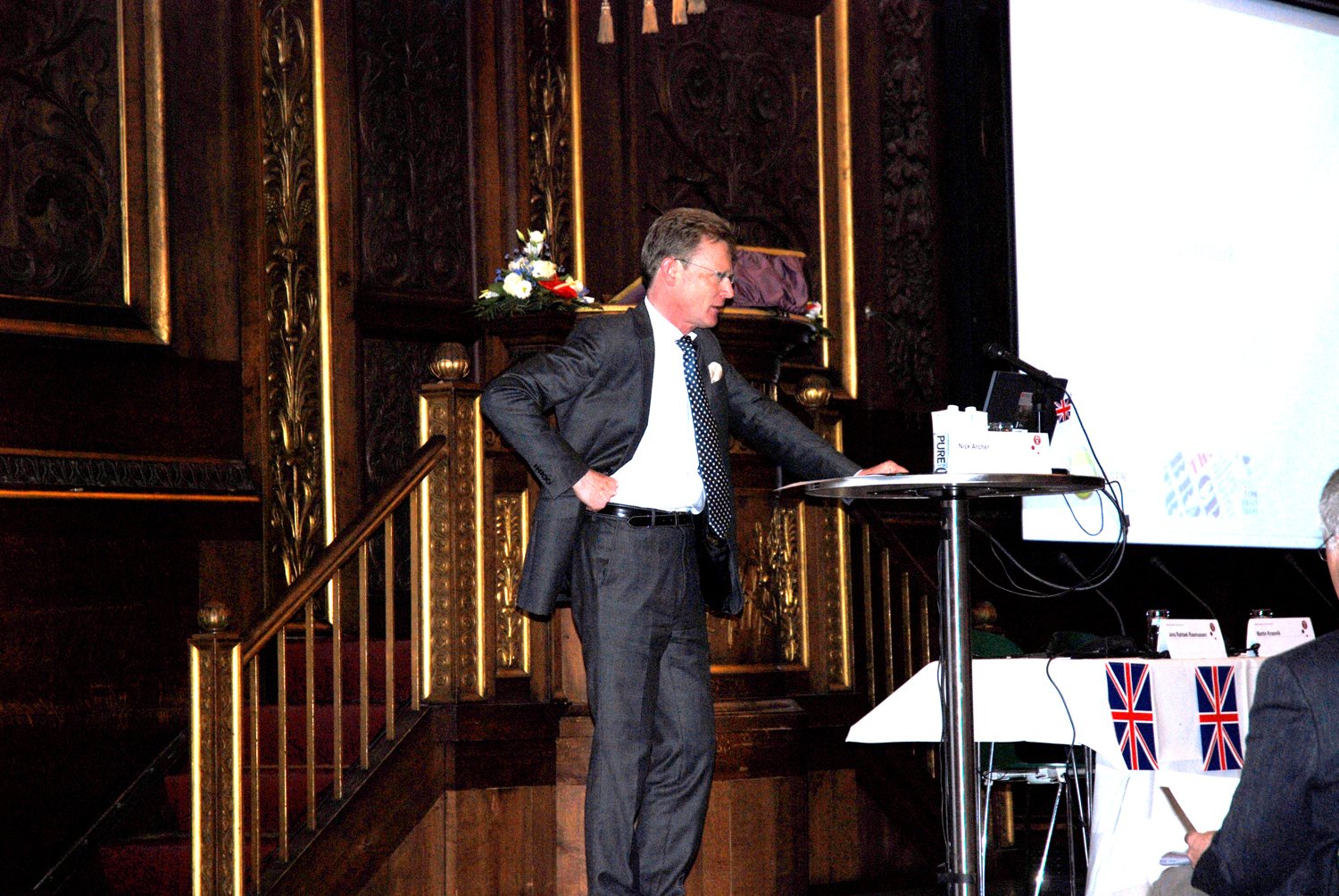 At Tuesday's meeting, the British Ambassador kept his own political views to himself