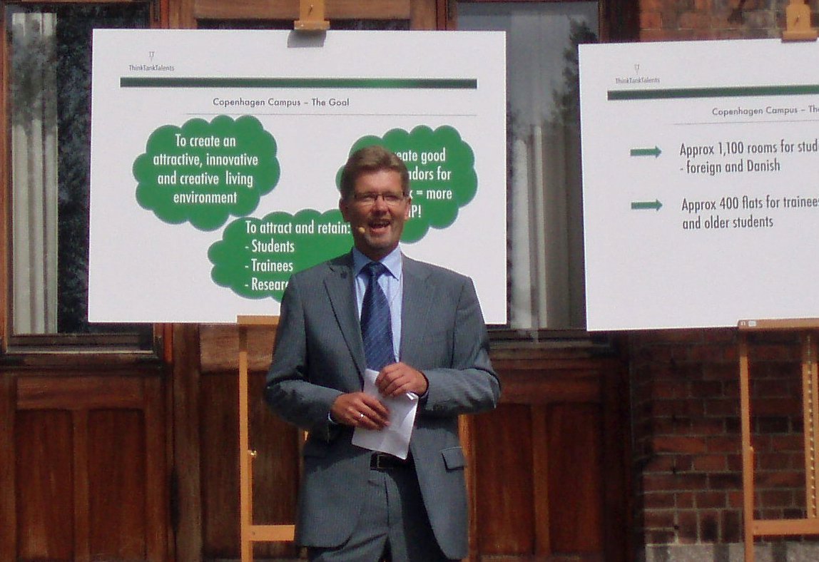 Frank Jensen at the ThinkTankTalents symposium, showing his approval of the Copenhagen Campus project