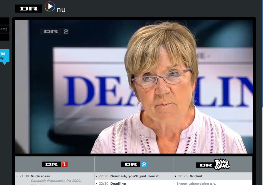 UTILFREDS - Marianne Jelved (R) bebrejdede videnskabsminister Charlotte Sahl-Madsen, at universiteterne ikke er i stand til at optage alle kvalificerede ansøgere i DR2 Deadline den 3. august 2010.