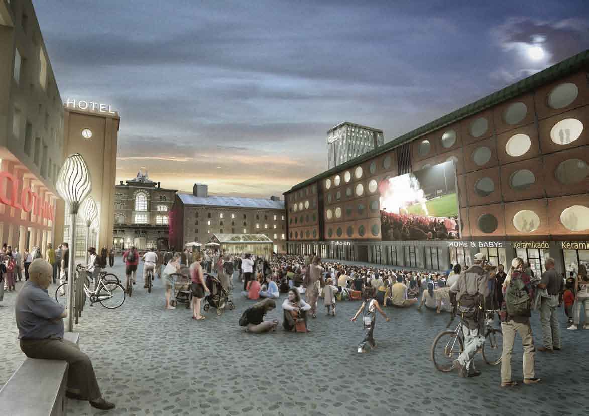 An artist's impression of how the enormous and diverse campus in Valby could look