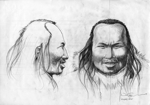 An artist impression of Inuk, the extinct human being whose genome was mapped and reconstructed by Eske Willerslev and his team last year