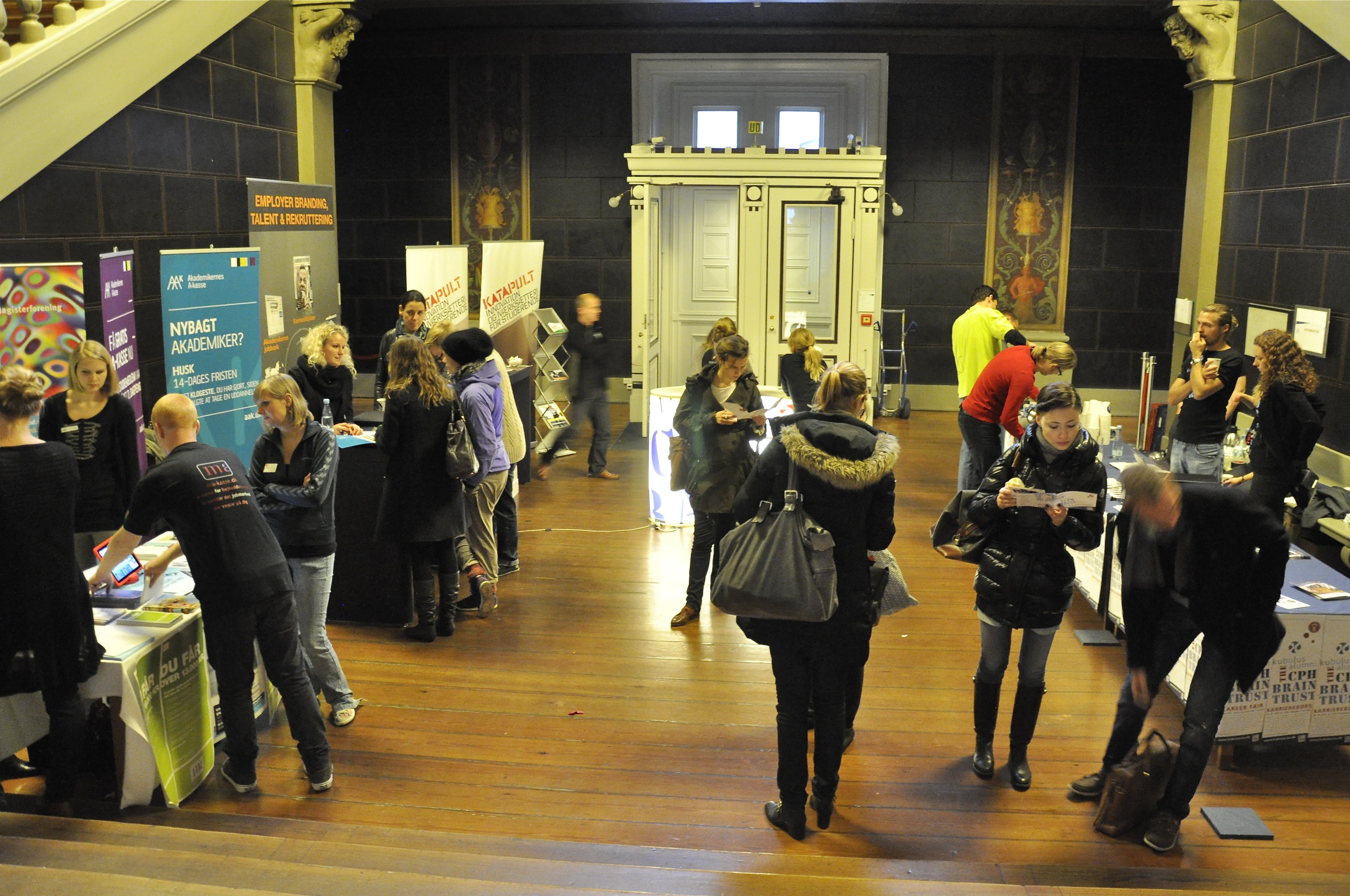 Students prepare themselves to meet with future employers at the Kubulus Career Fair