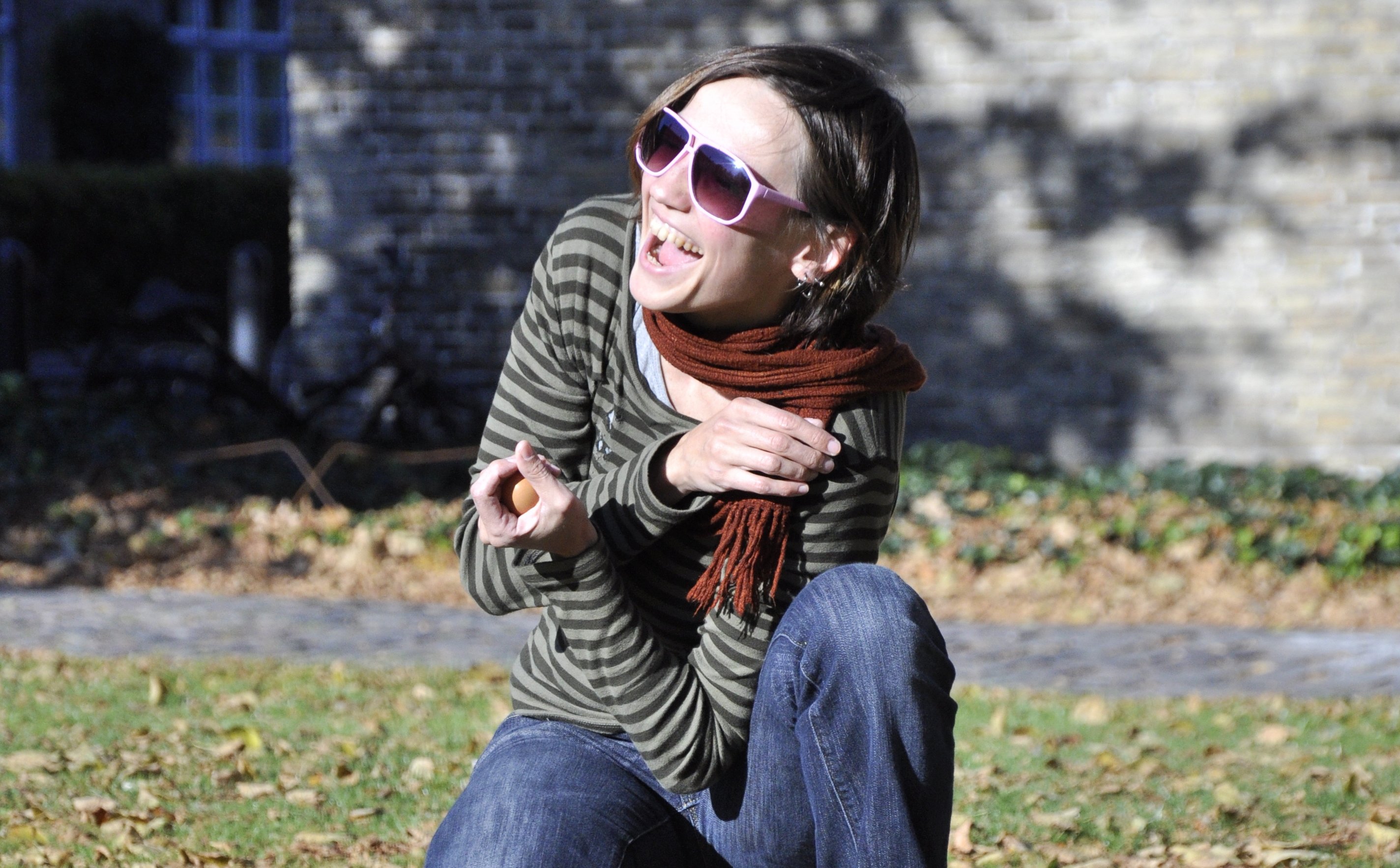 Keeping the egg off the ground was the name of the game, at the Life Science Amazing Race