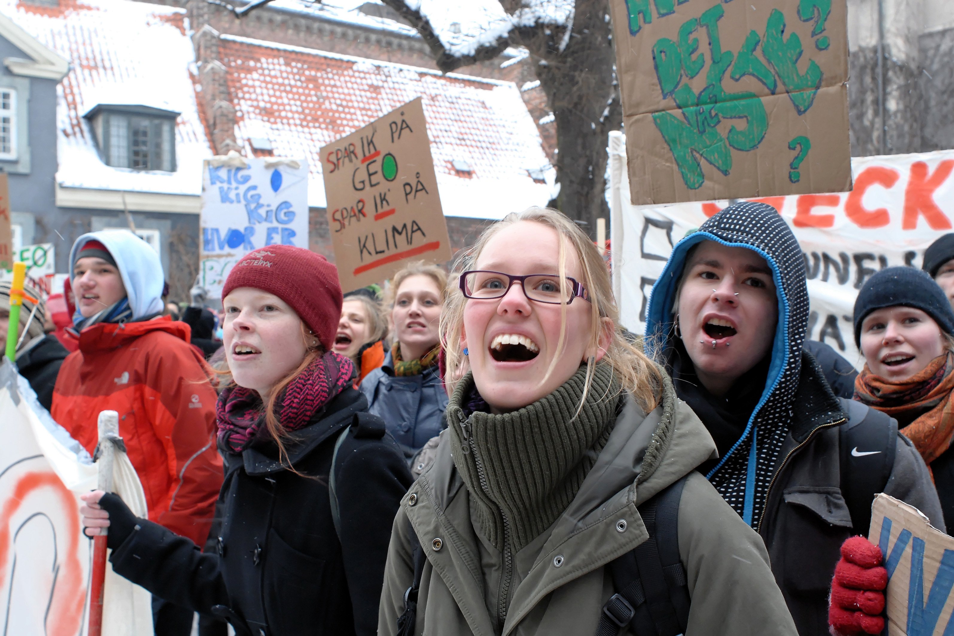 Danish students at demonstration recently. As far as affordability of universities go, they do quite well