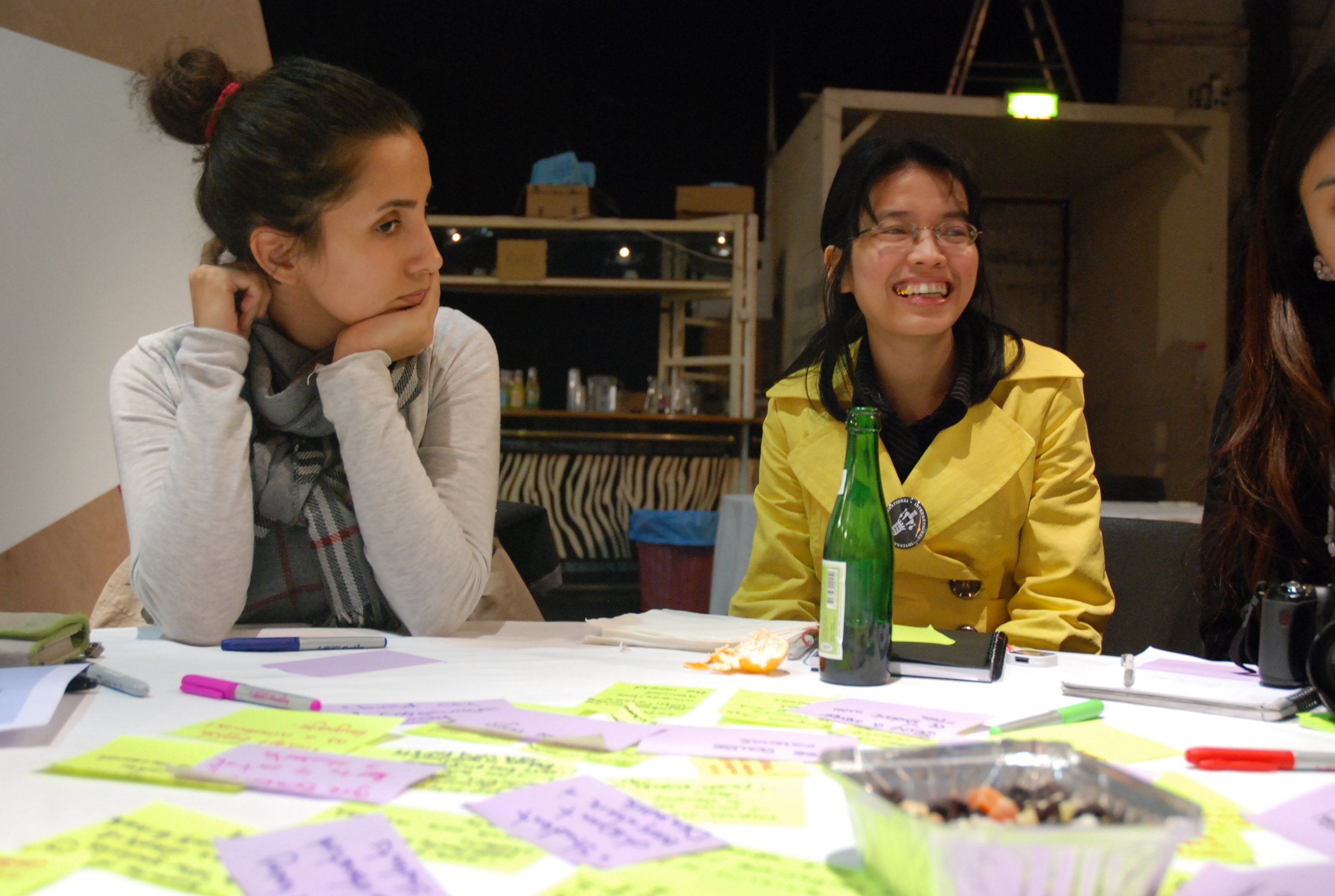 Saeedeh Moayedinia and Win Wah literally put their ideas for better education on the table at Innovation Camp