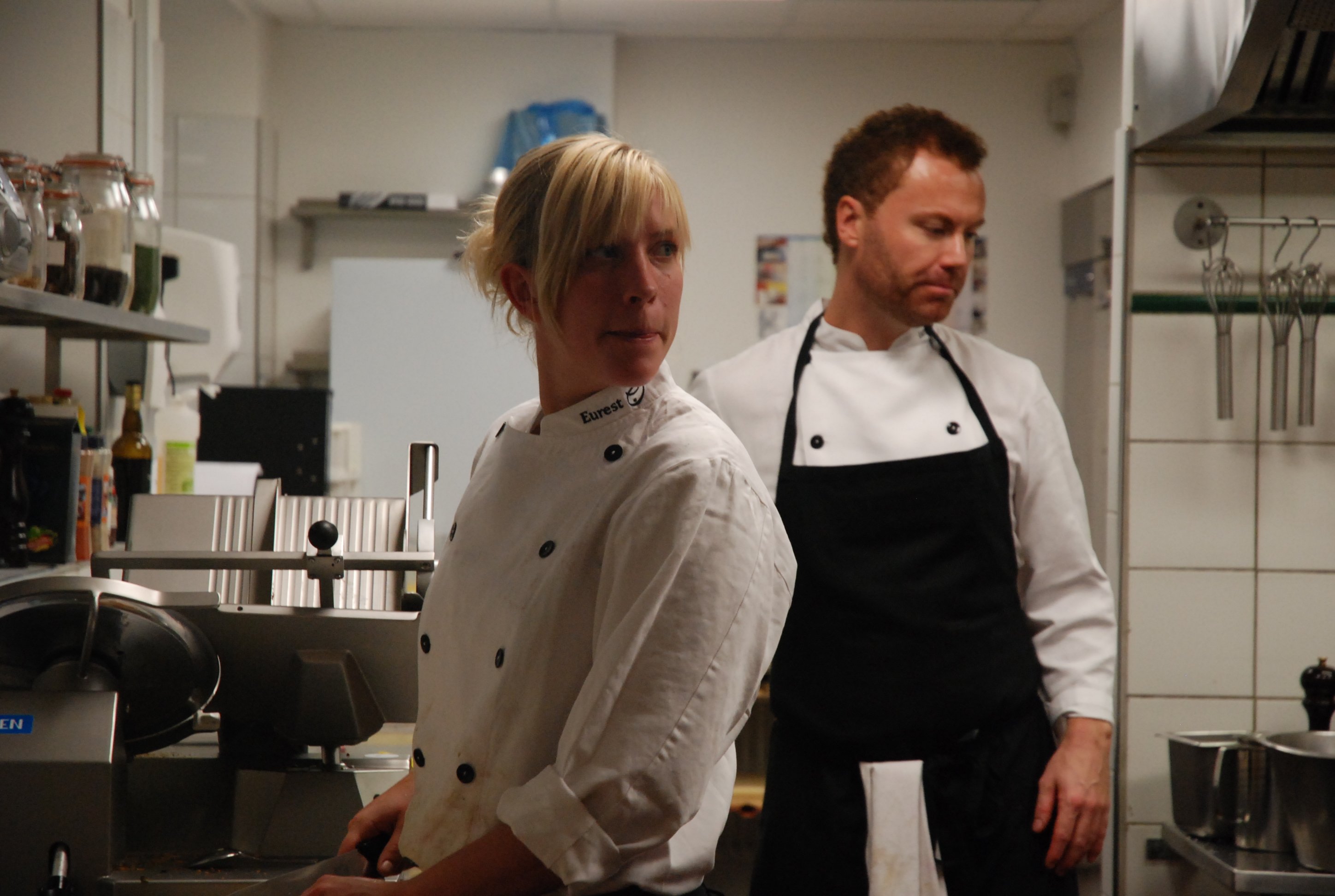 Though chefs in the Kannibalen canteen joked about being 'dead' after Wednesday's fire drill, they were concerned that the drill's organizers forgot to tell them to evacuate. 