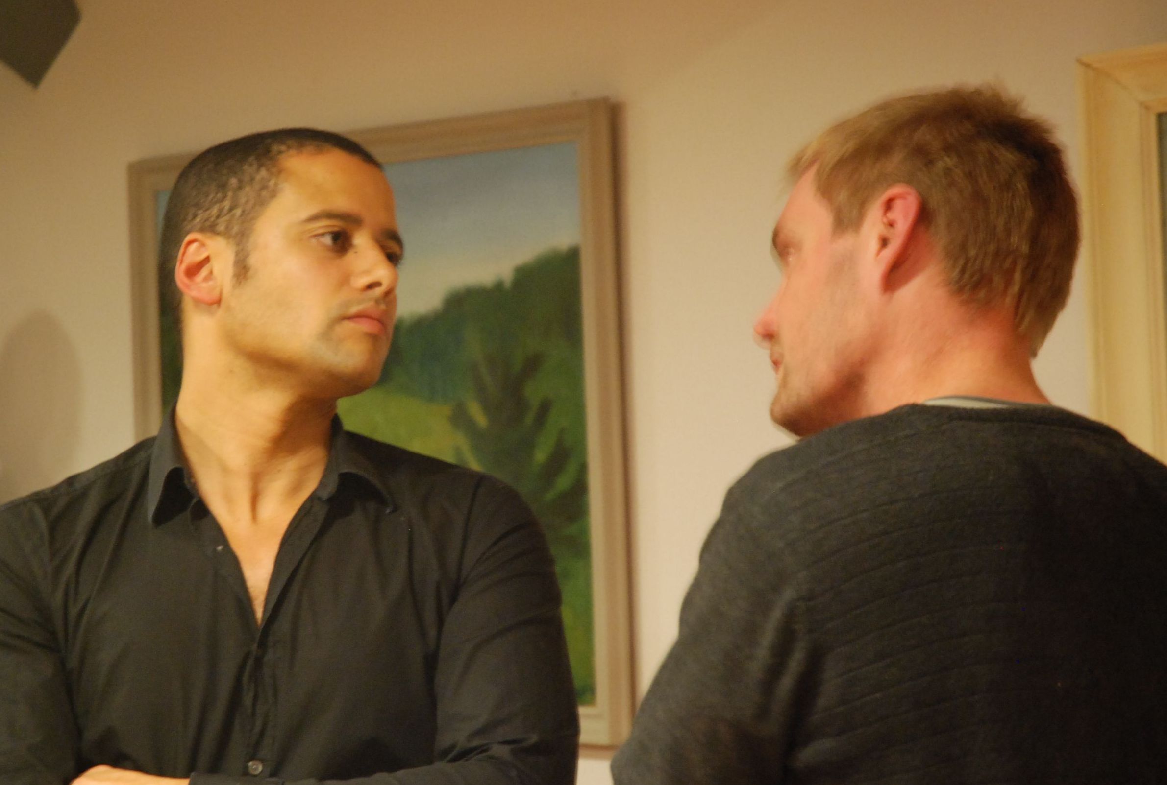 VÆRDIKAMP - Diskussionen om adskillelse af kirke og stat er ikke noget, der optager Jacob Mchangama (tv.), men Karsten Bjerre Farup ser gerne indførelsen af et religionsmarked efter amerikansk model i Danmark.