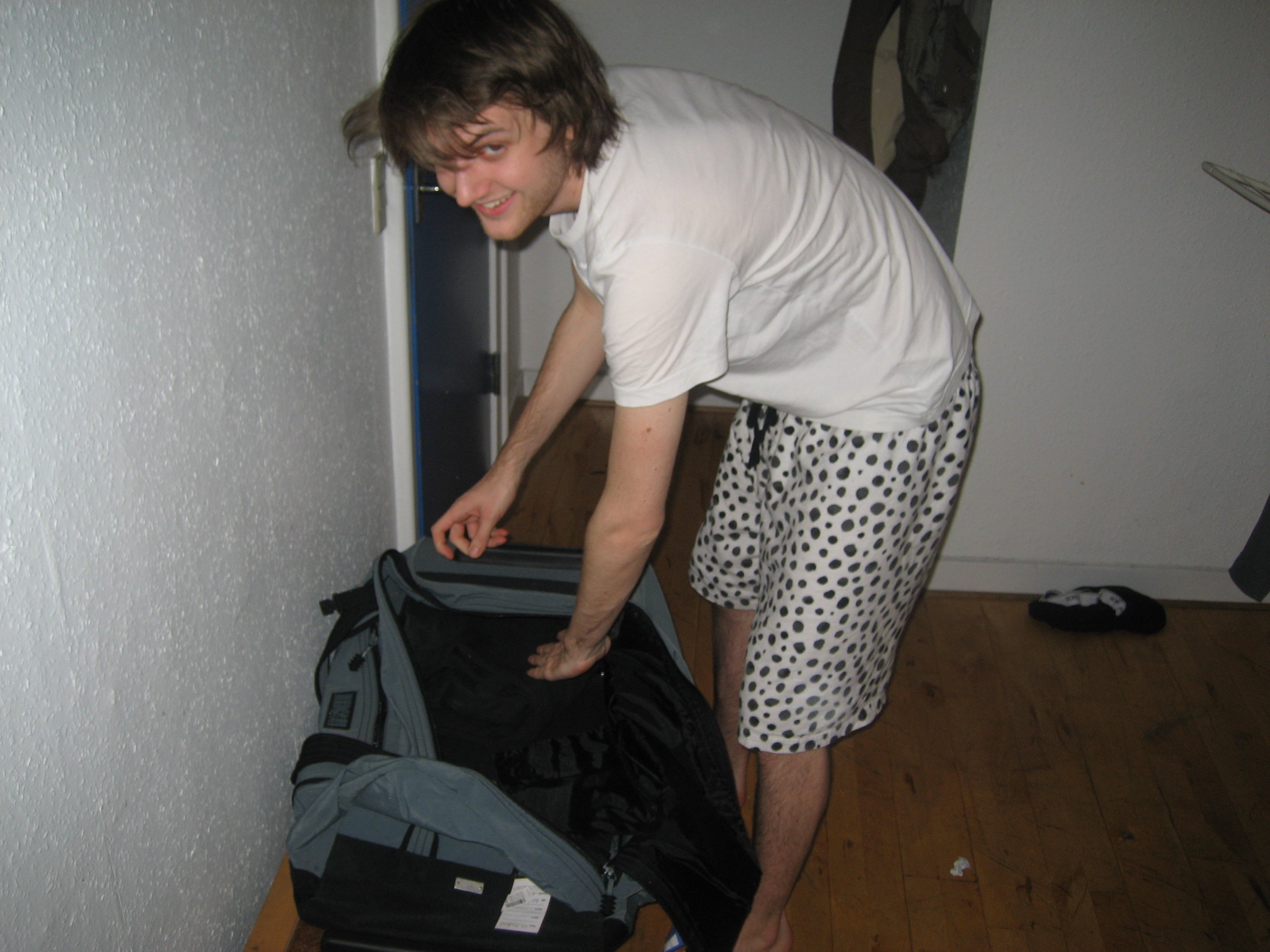 Sam Bladwell packs his bags, headed to Sydney in just a few days