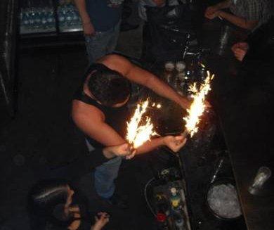 Students at K-3 bar on Friday were forced to party in candlelight