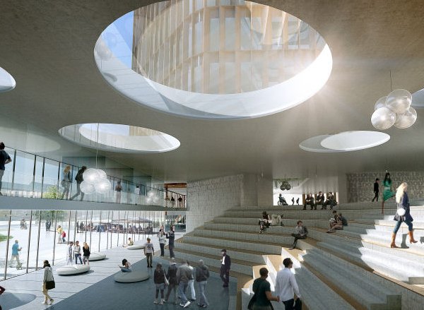 Donations for new centres and buildings, like the projected Panum building here, will not split the university, says management 