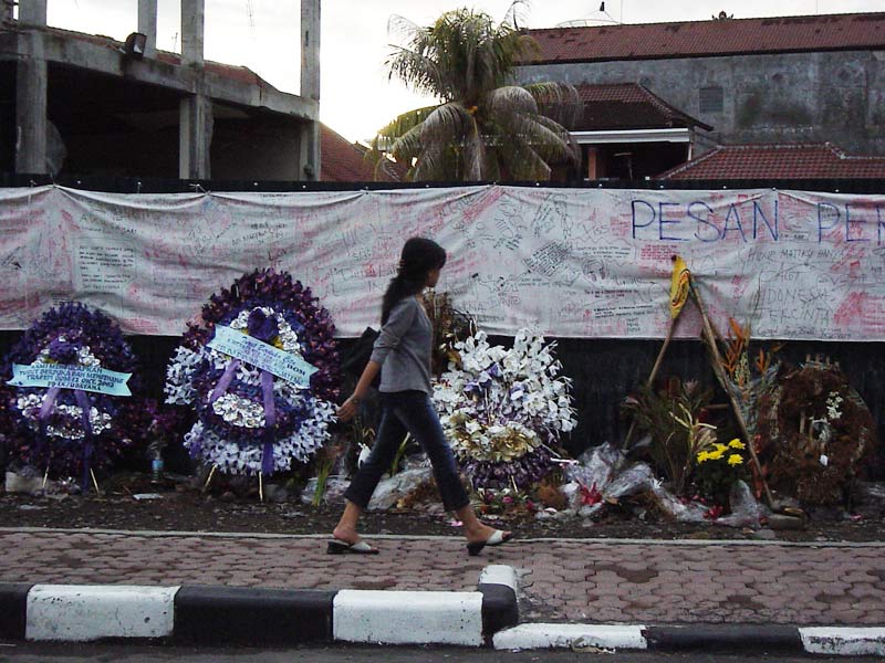 Memorial for the victims of the Bali bomb in Kuta (Indonesia) in 2002