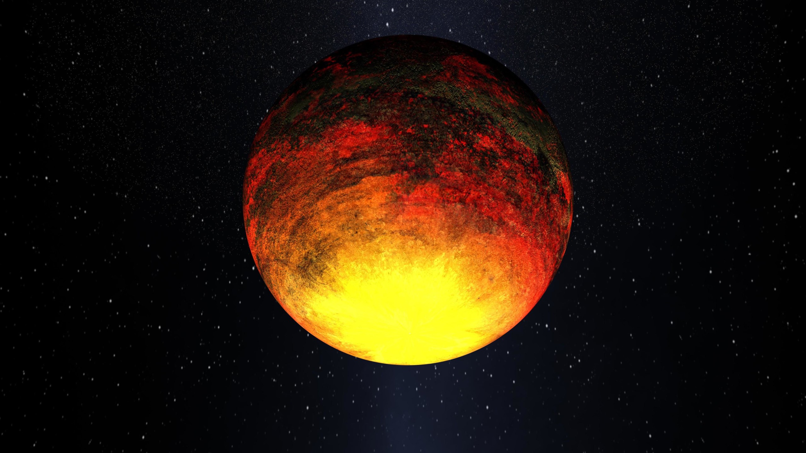 An artist's rendering of Kepler-10b. It is 560 light years away and 1560 degrees on the surface
