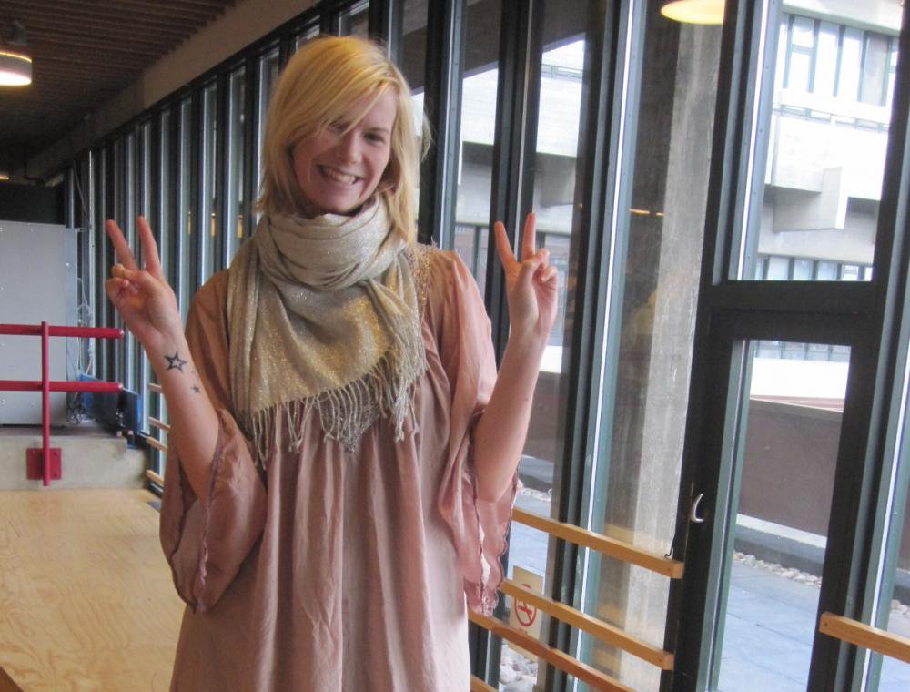 Danish student Lene struts her style at Panum