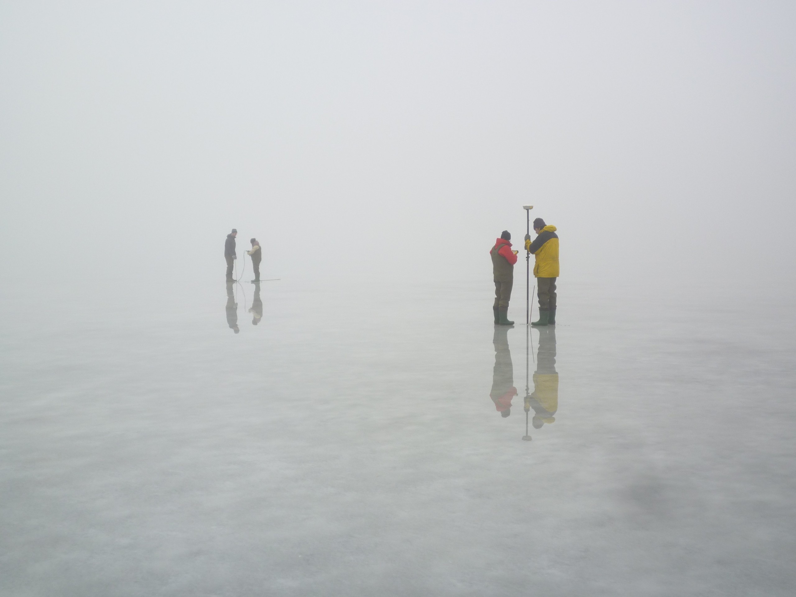 Deep winter had turned Ringkøbing Fjord into a huge skating rink