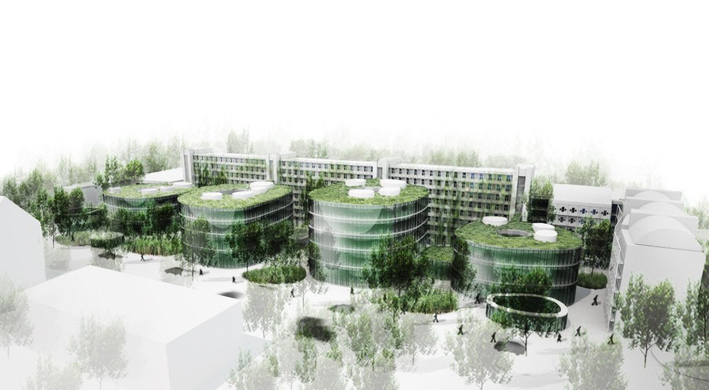 ORGANISK - Vinderforslaget tager udgangspunkt i en konceptuel tanke om plante- og celleformer og skal opføres på arealet foran Det Biovidenskabelige Fakultets bygninger langs Bülowsvej. 

