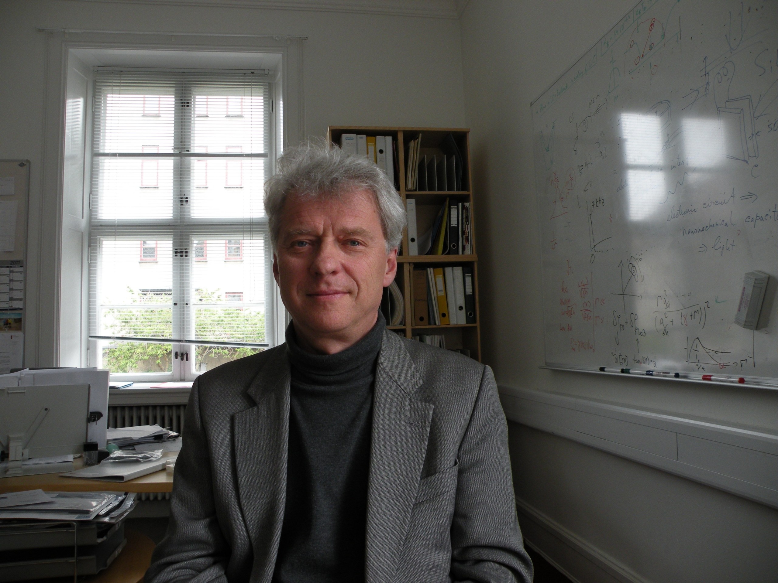 Professor Eugene Polzik in his office at the Niels Bohr Institute