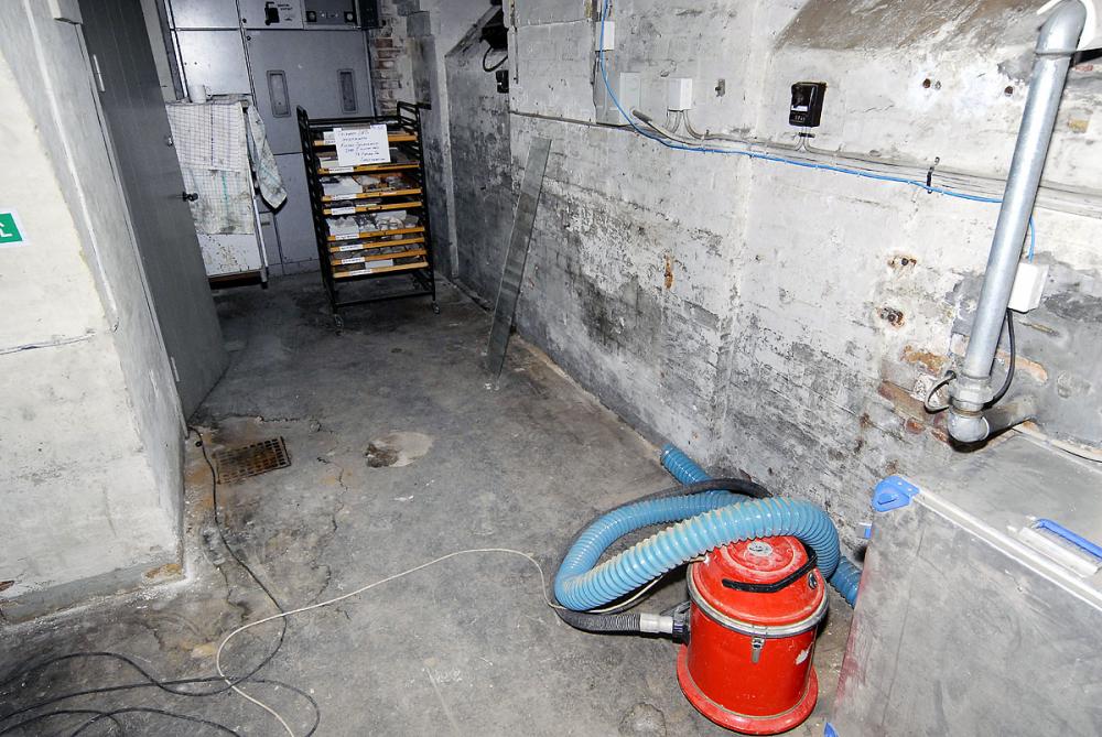 UNDERKÆLDER - Pumperne har arbejdet på højtryk under Geologisk Museum efter sommerens regnkatastrofe. 