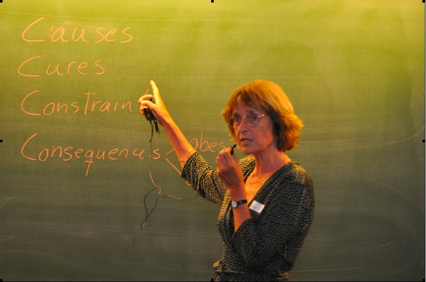 Professor Lotte Holm, University of Copenhagen, presenting four aspects to consider when trying to approach a solution to obesity