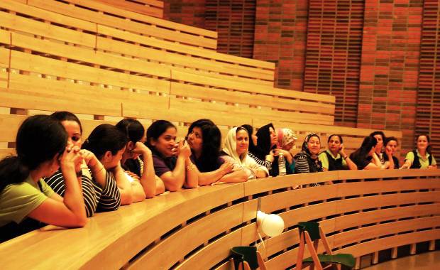 Tension as 30 employees from the cleaning department at the Panum Institute attended the meeting earlier this year to find out which private company would take over