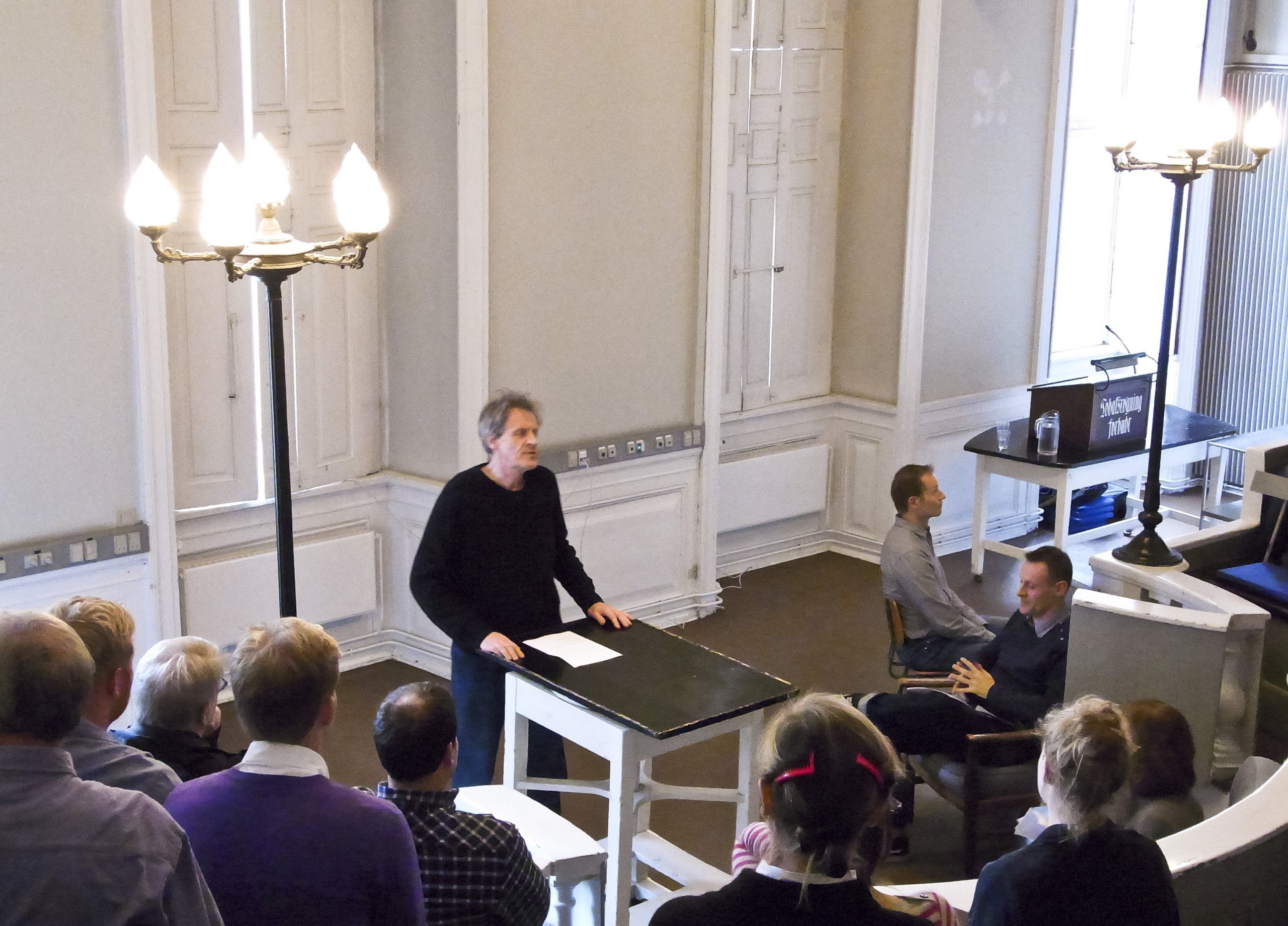 In the auditorium which used to be used for autopsies