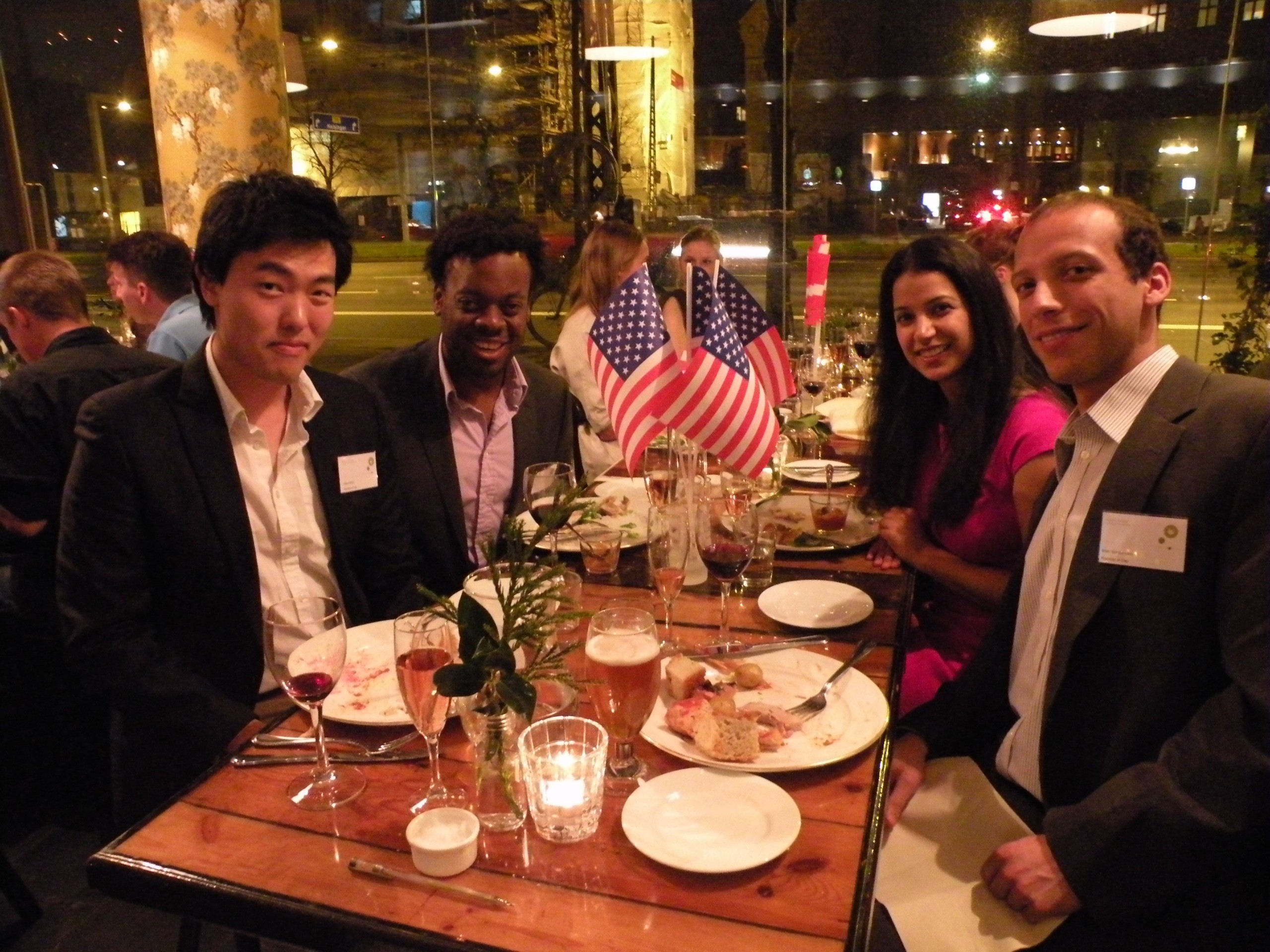 Team from Yale University at the welcome dinner