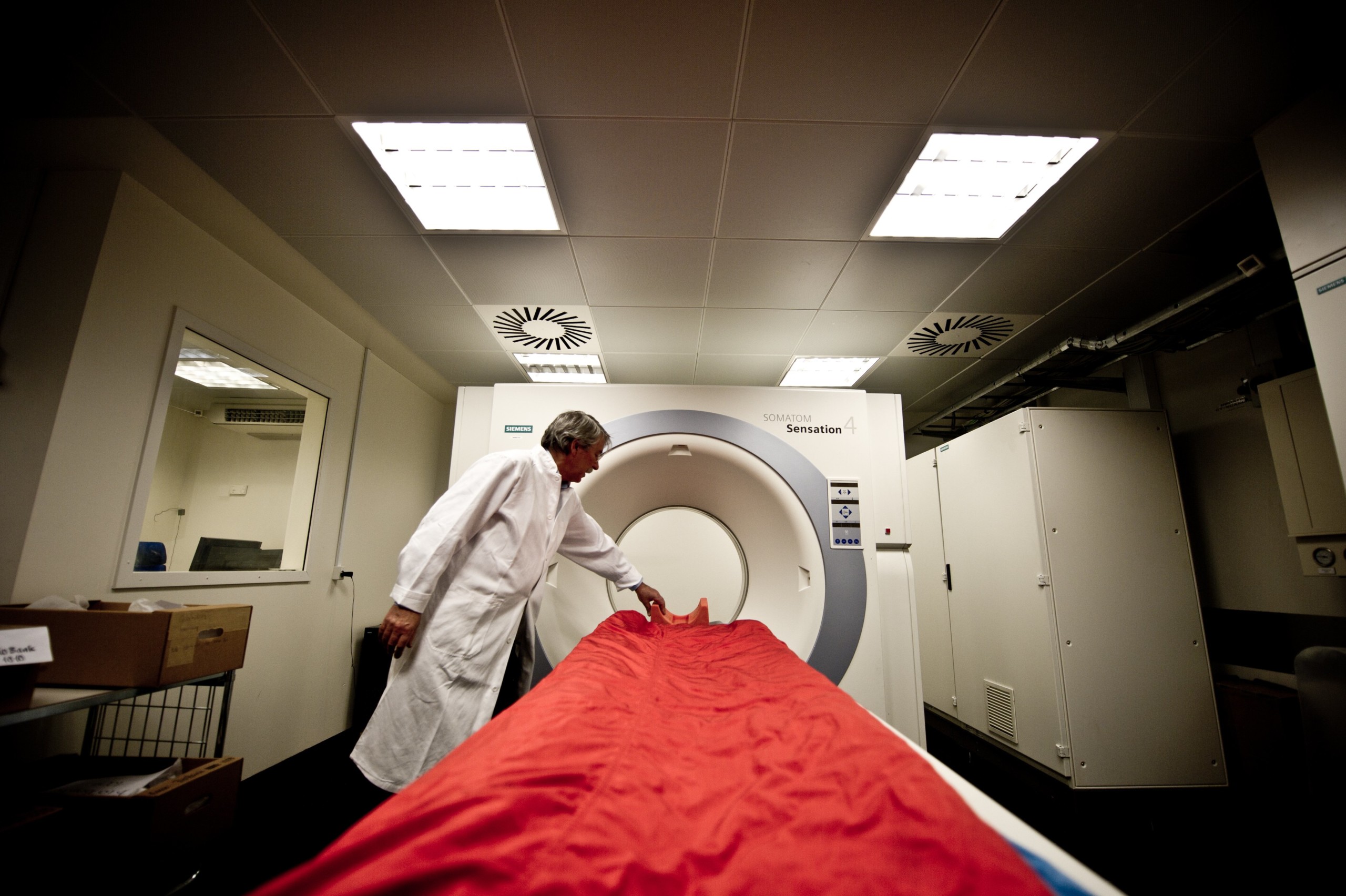 Photo of the department's CT and a MR scanner from an earlier picture story this year. Expensive brain scans are often part of the initial examination of the bodies 
