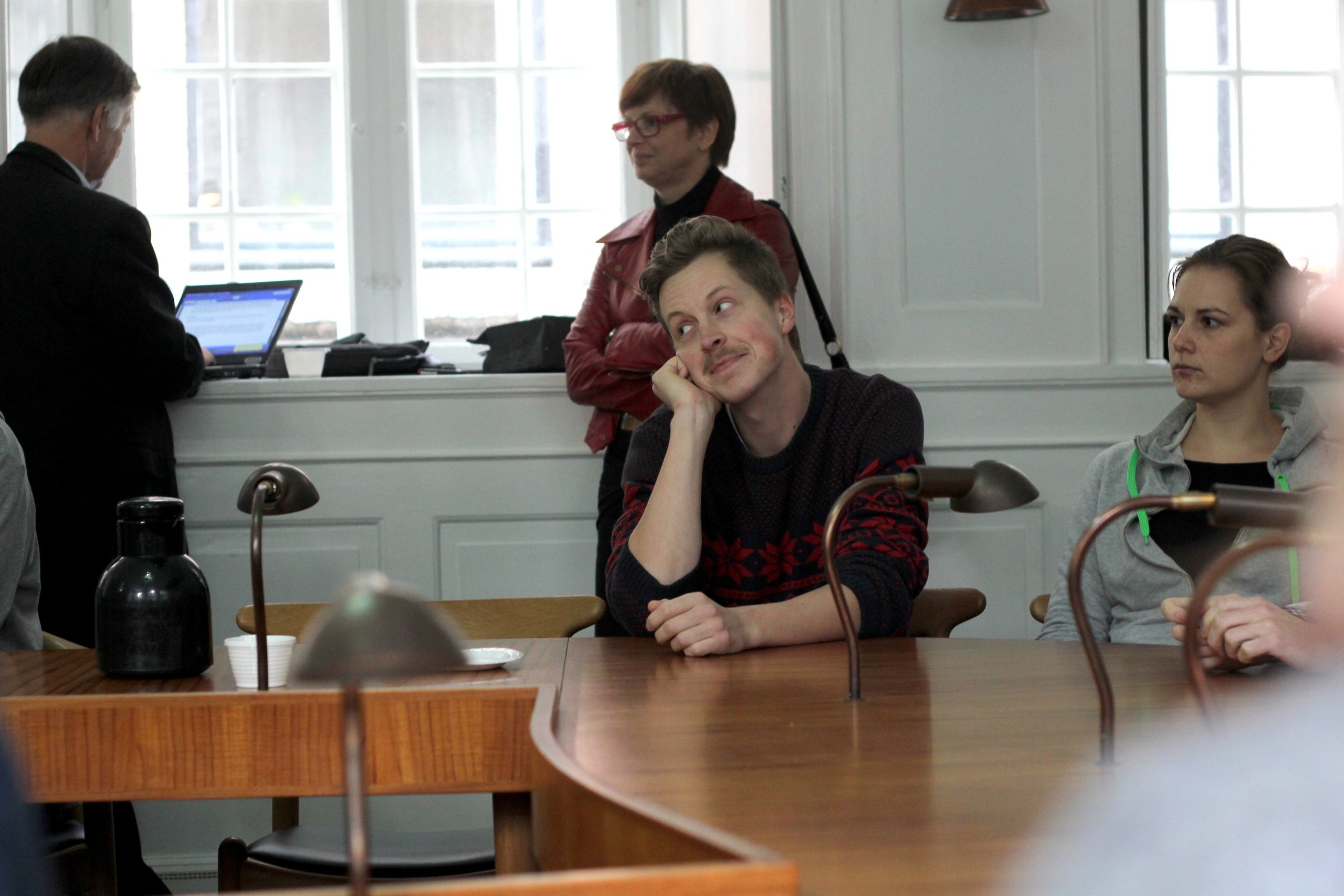 Matthias Friis Jørgensen (centre) student representative in the Board. New faces have been elected