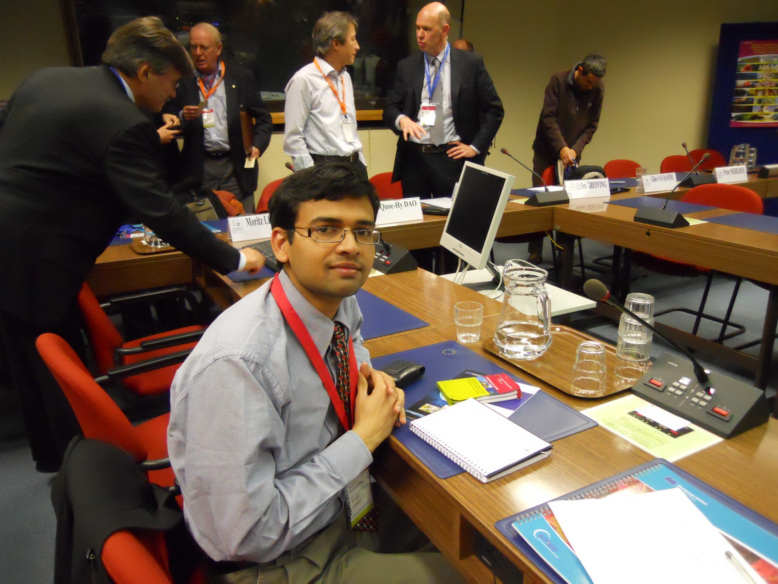 Ankit Khandelwal, a Copenhagen student, visiting the European Parliament. His blog is nominated in a top 100.