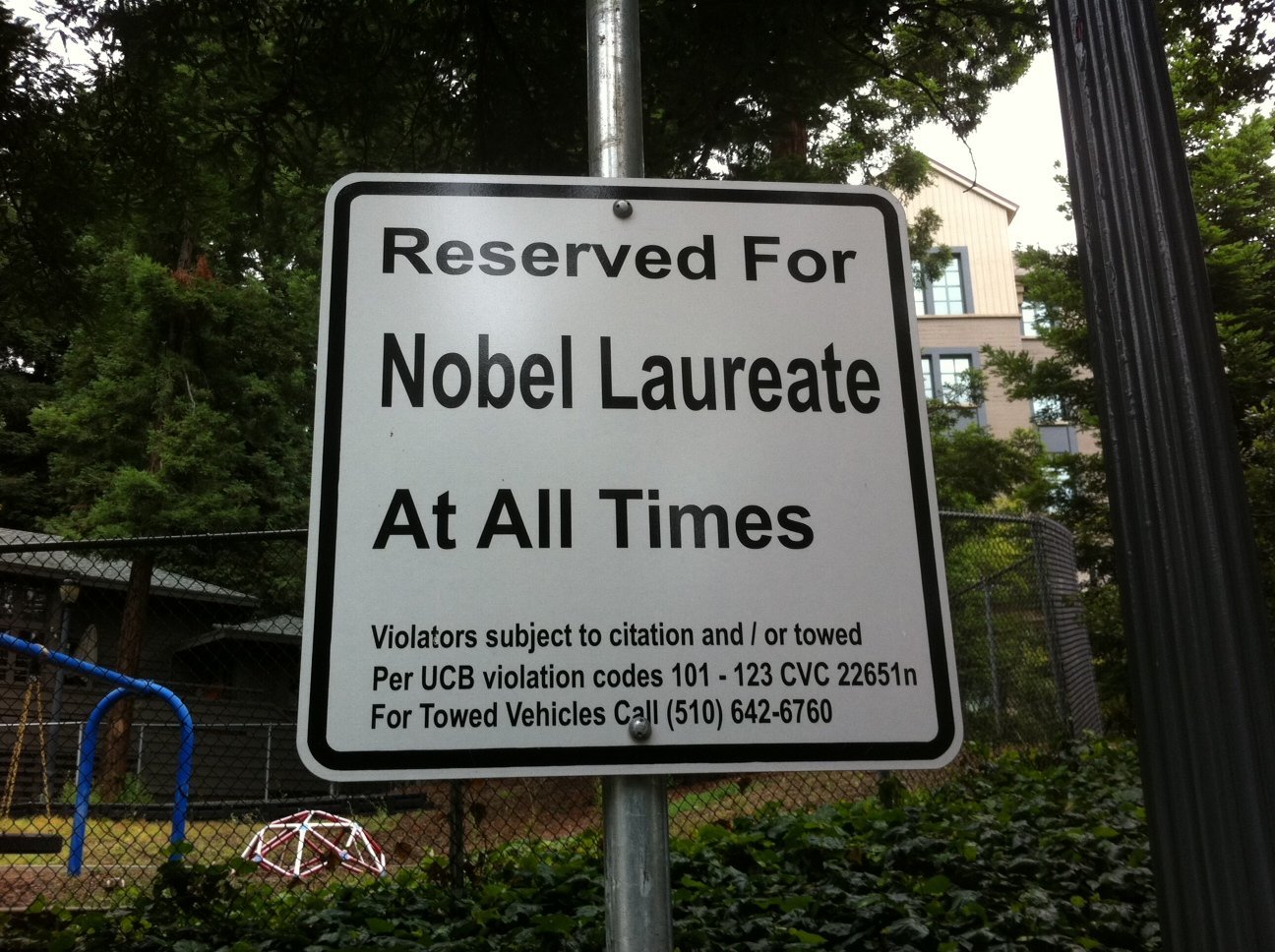 VIDENSPARKERING - På Berkeley nyder nobelpristagere visse privilegier - også ved at møde de studerende i undervisningen.