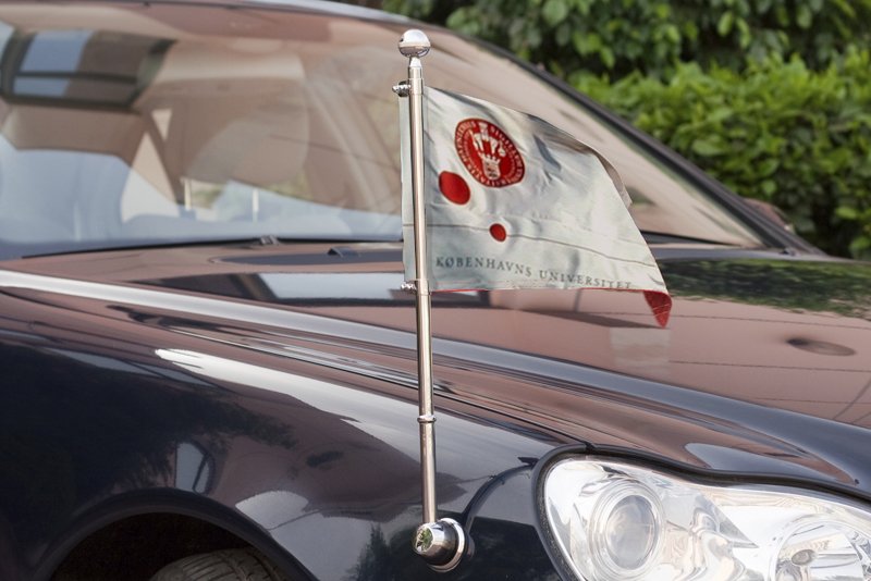 No student embassy is complete without a long, black car
