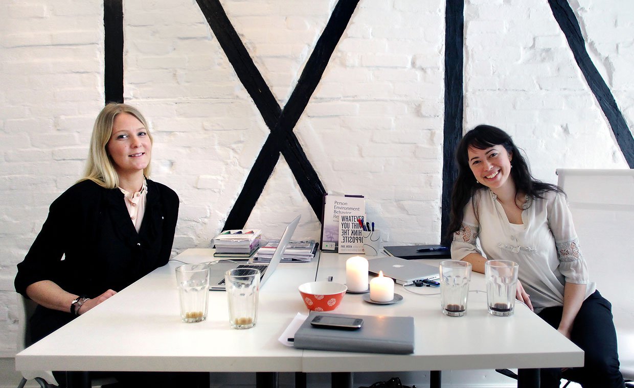 INDENFOR - Louise Dinesen (tv) og Ditte Darko ringede på hos DONG og blev budt indenfor som konsulenter. De læser Psykologi, og så er man nødt til selv at rykke, for instituttet gør det ikke, siger de. 