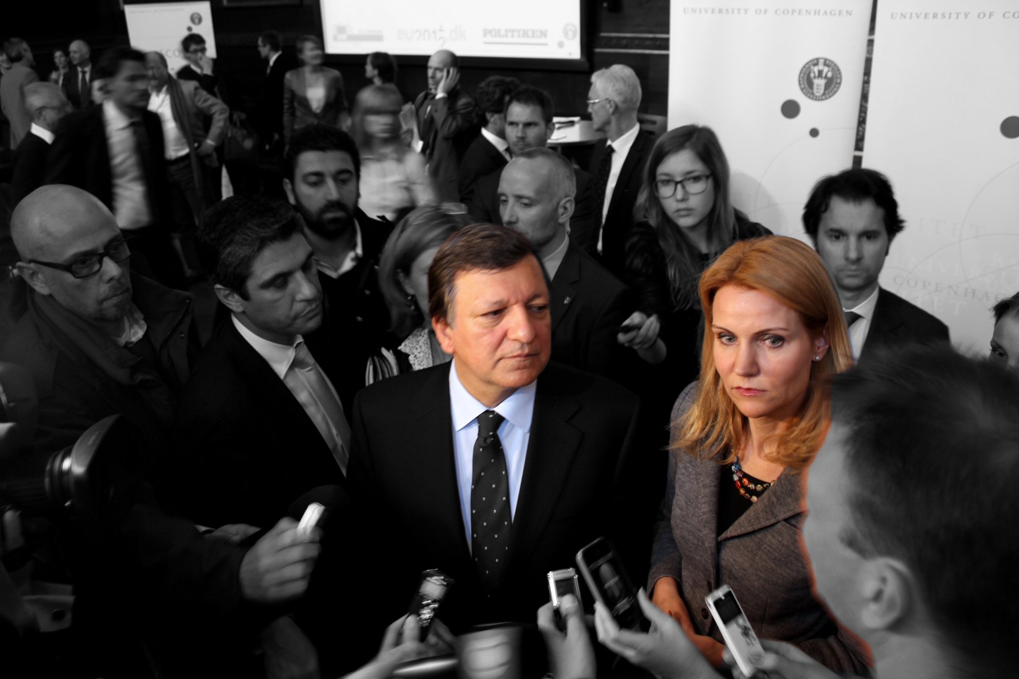 I FOKUS – Pensionister såvel som forskere og studerende ved Københavns Universitet var ivrige efter at høre, hvad Barroso og Thorning-Schmidt havde at sige om EU’s fremtid ved et udsolgt arrangement, der afslutningsvis bød på pressemøde for de mange fremmødte journalister.  