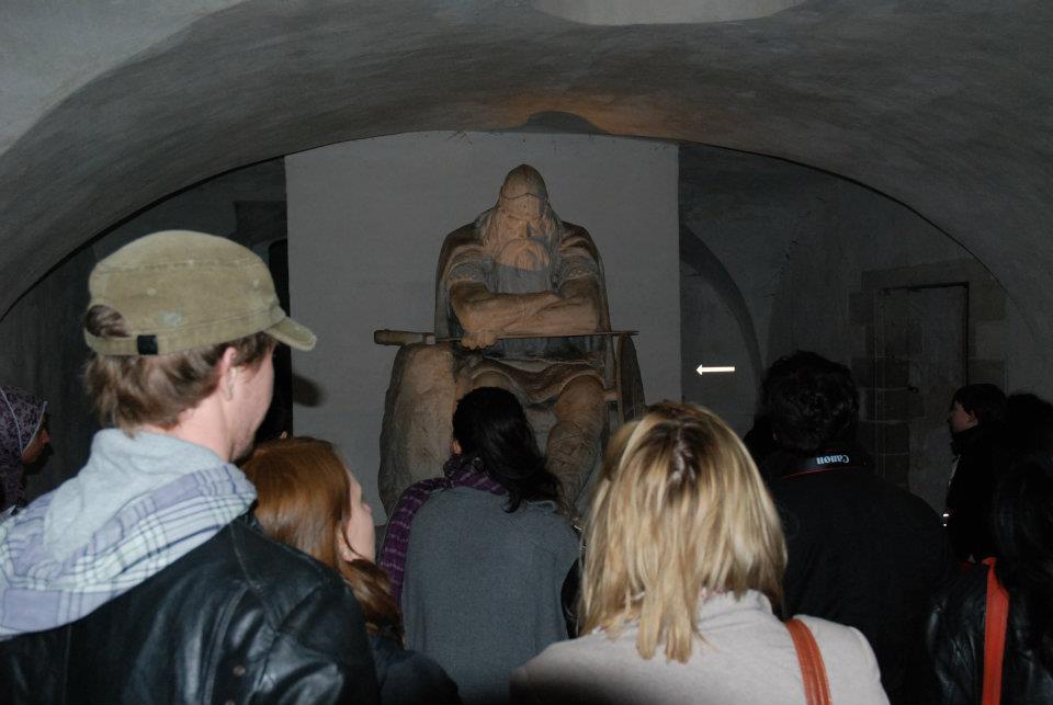 Statue of Holger Danske, a mythical Dane that dozes in the Kronborg cellar