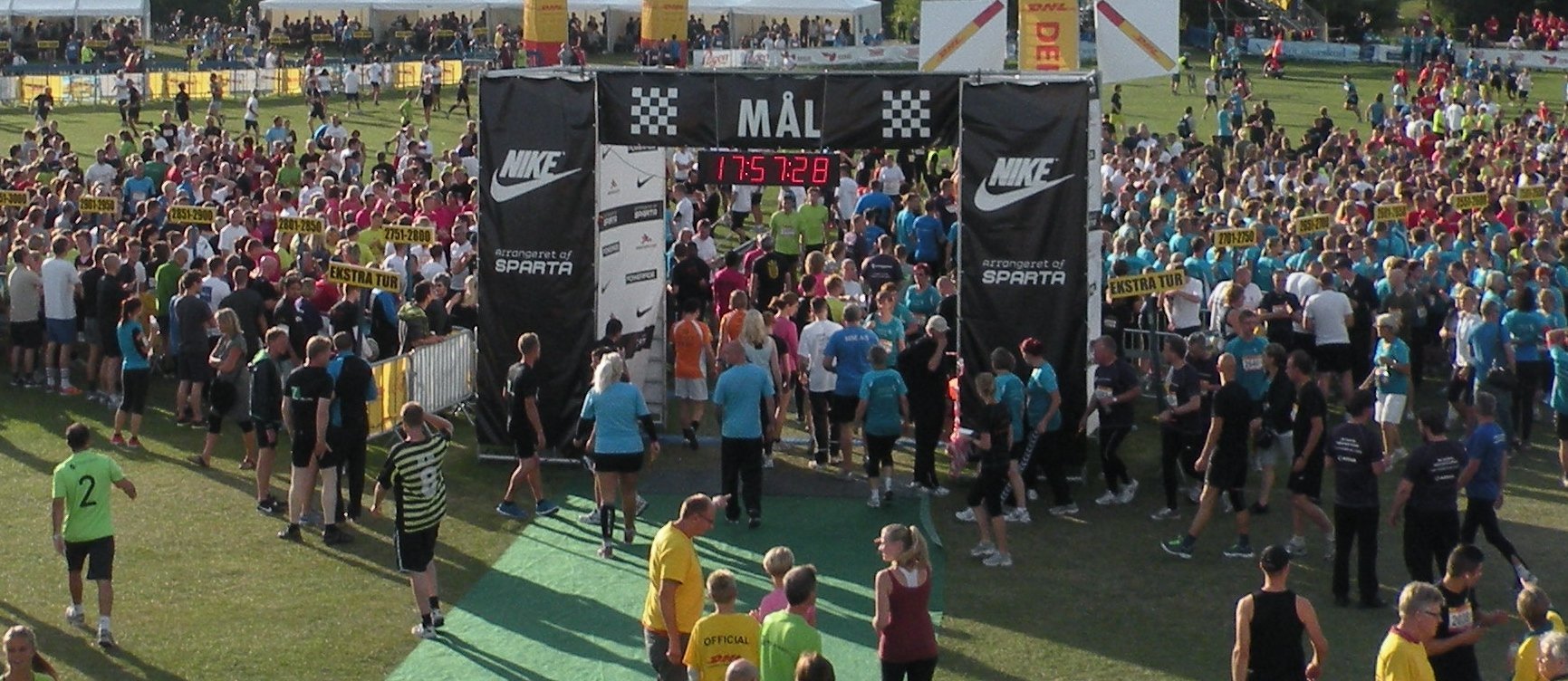 The final destination for thousands of runners, just before the race began