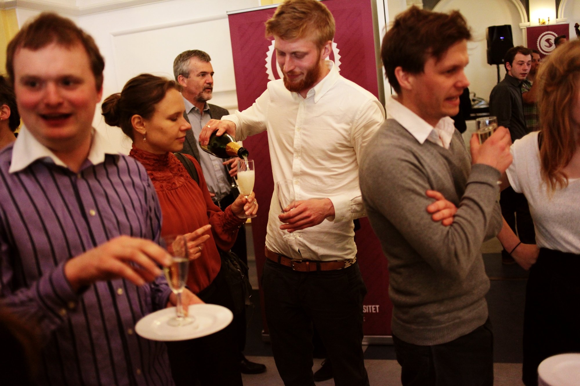 Students at a recent reception celebrating a Student Council anniversary. In international and European terms, Danish students are relatively well-off