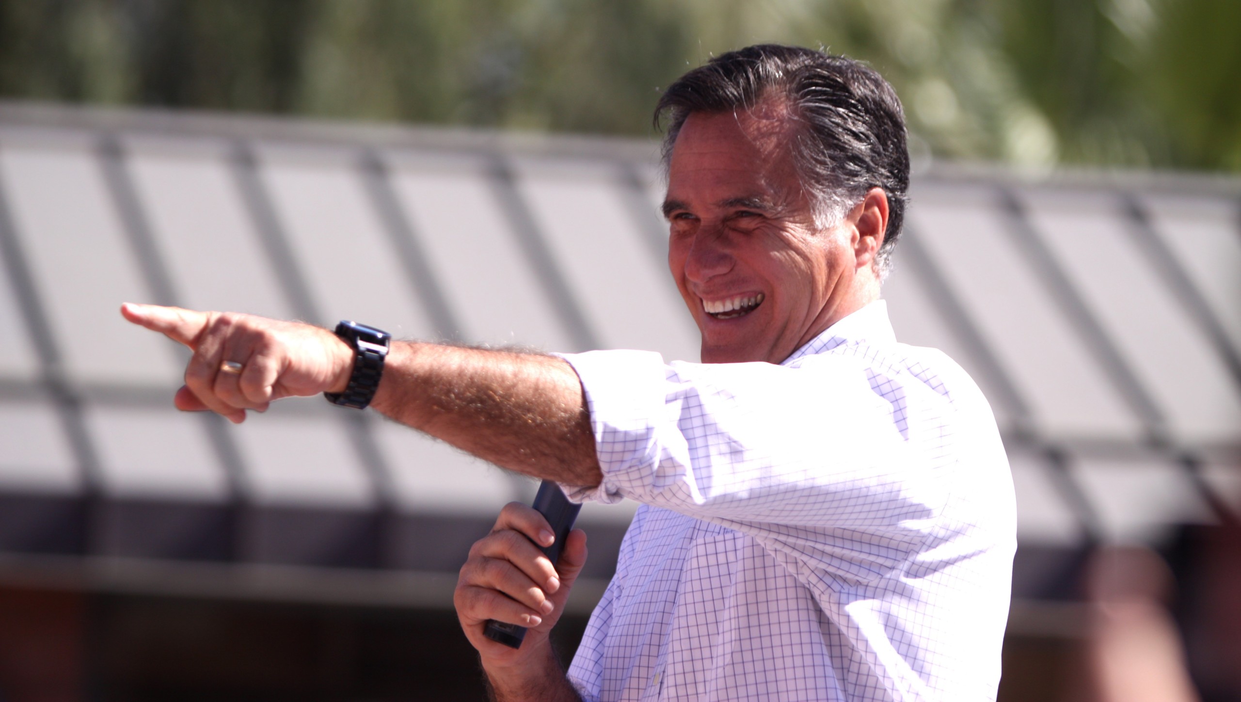 Mitt Romney campaigning in Arizona, USA. He would have a harder time being elected by Danish voters