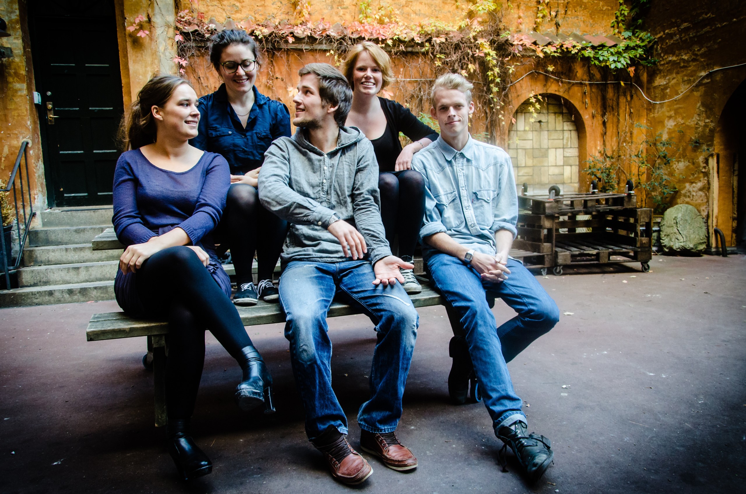 University of Copenhagen's Student Council, including the author of this comment, chairman Gwen Gruner-Widding (second from left) 
