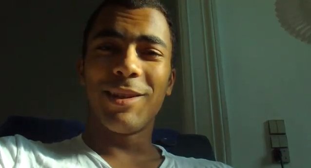 Still shot from the University of Copenhagen's study life videos, where Jonas Thomsen Sekyere played a role