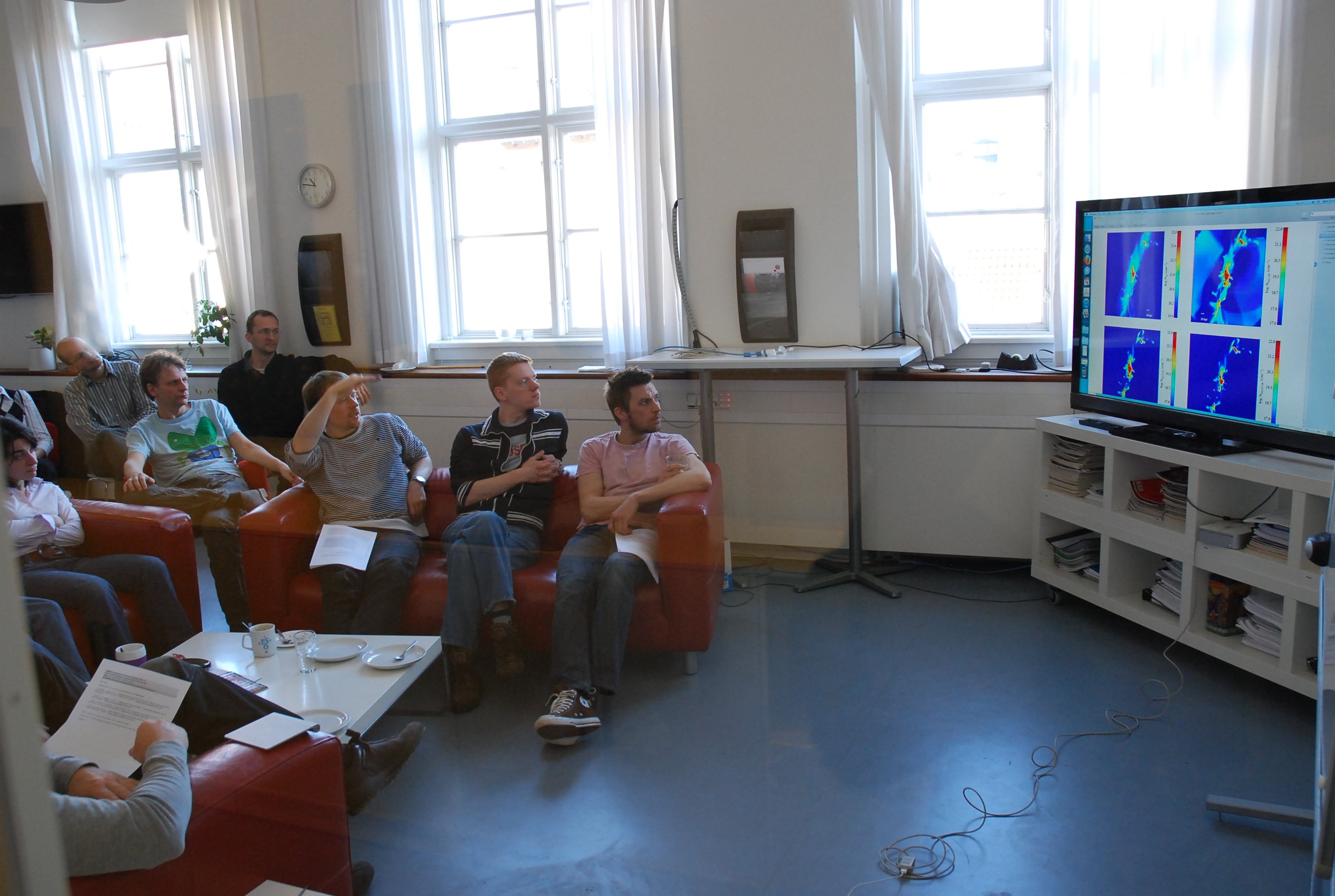 Meeting of astrophysicists at Dark Cosmology institute in the University of Copenhagen. The university is to start hiring scientists again